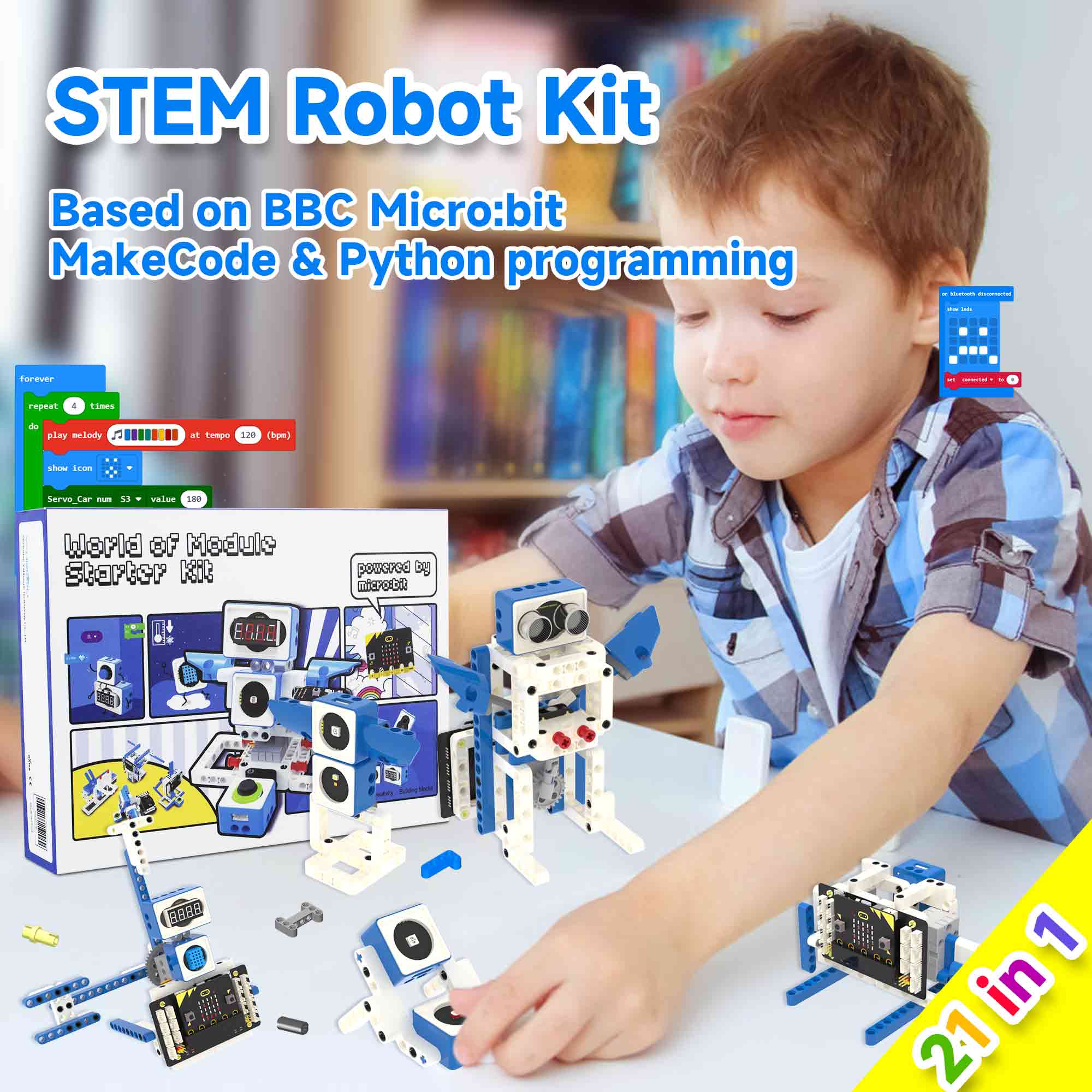 Diy Electronics Projects For Kids - Kit Robot Auto Intelligente Microbit V2