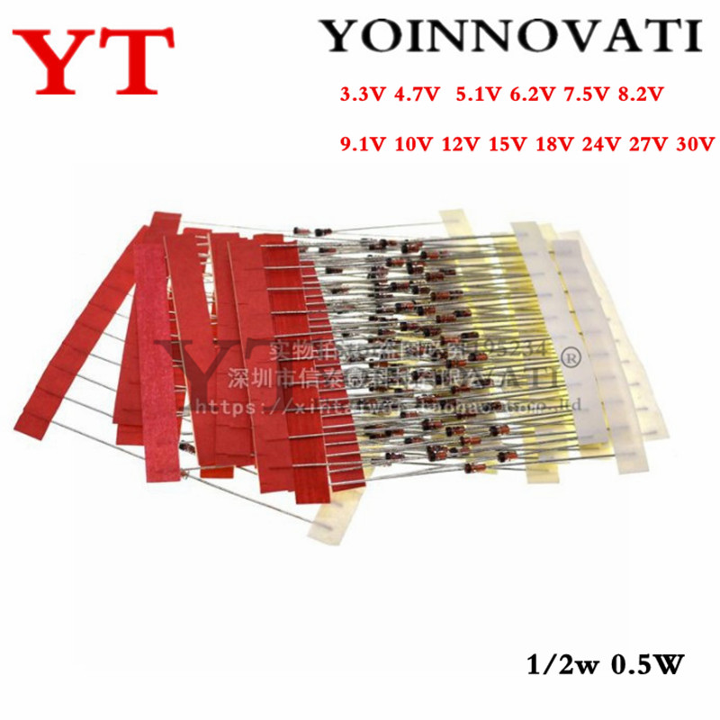 Best Diy Electronics Kits - 1/2w 0.5W Zener Diode 3.3-30V 14