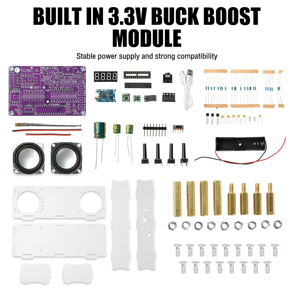Diy Audio Electronics Projects - Kit Radio FM Dual-Channel 87.5-108MHz Fai-da-te