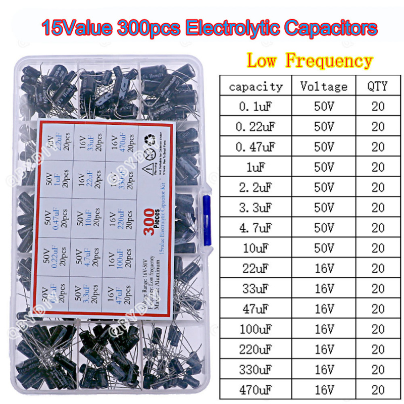 Capacitor Kit Assortment - Set di kit assortiti combinato di