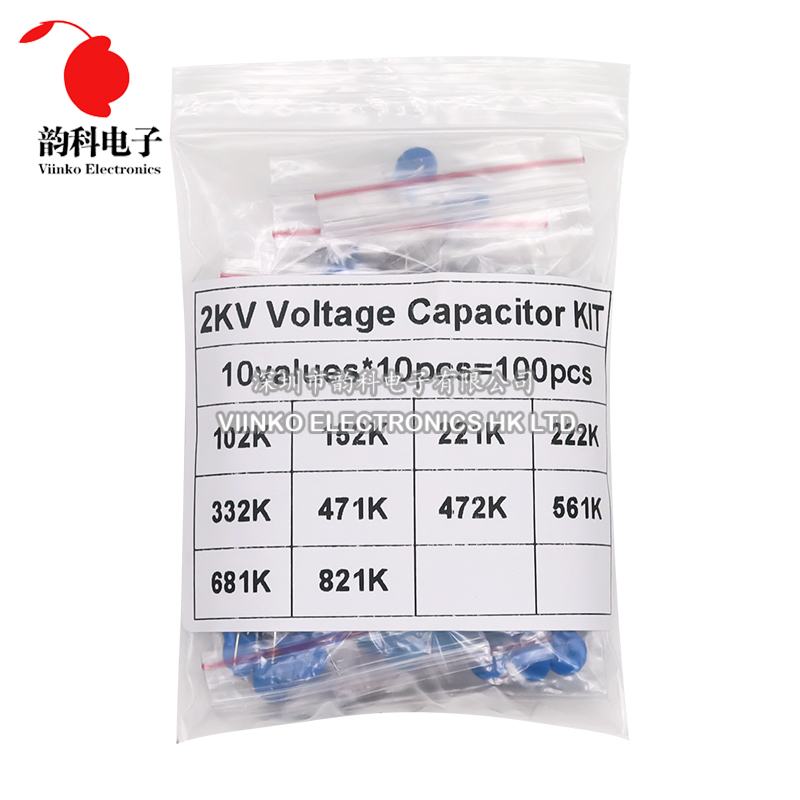 Capacitor Kit Assortment - 100pcs 2KV Kit assortimento di condensatori