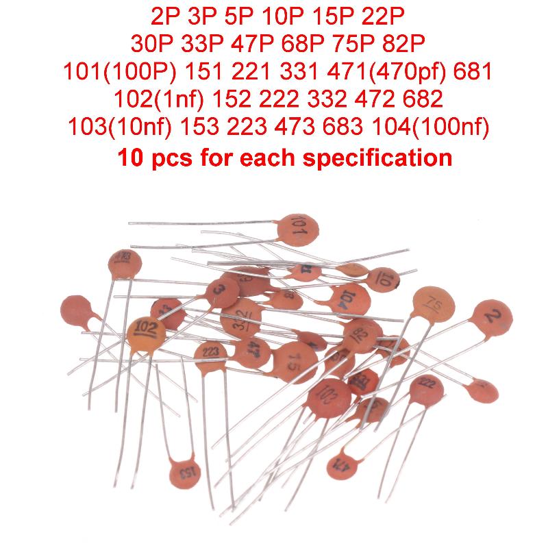 Capacitor Kit Assortment - 【Y】Kit Assortito di Condensatori Ceramici 2pF-0.1uF,
