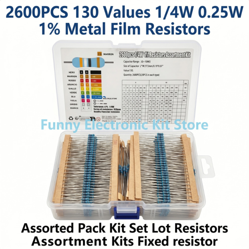 Kit Assortito di 2600 Resistor - Diy Home Electronics Projects recensione e prezzo