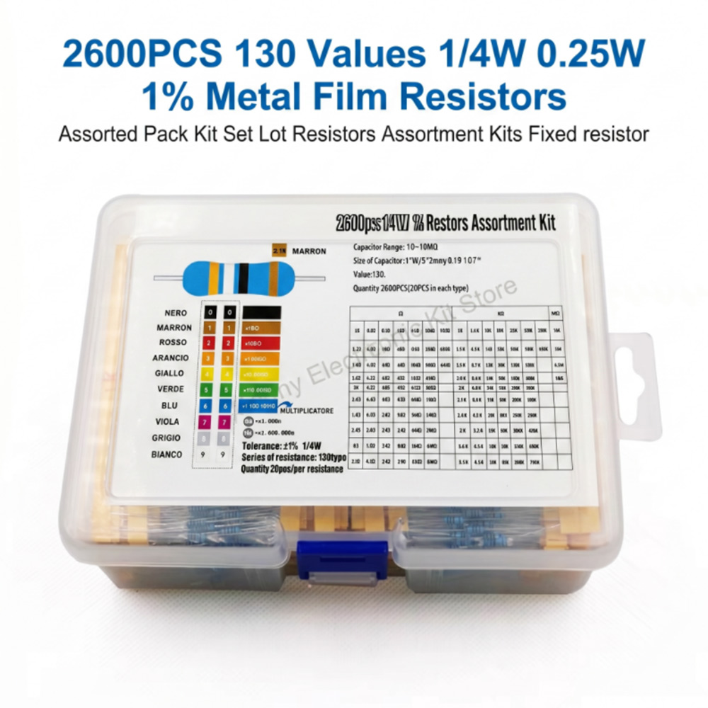 Kit Assortito di 2600 Resistor - Diy Home Electronics Projects recensione e prezzo